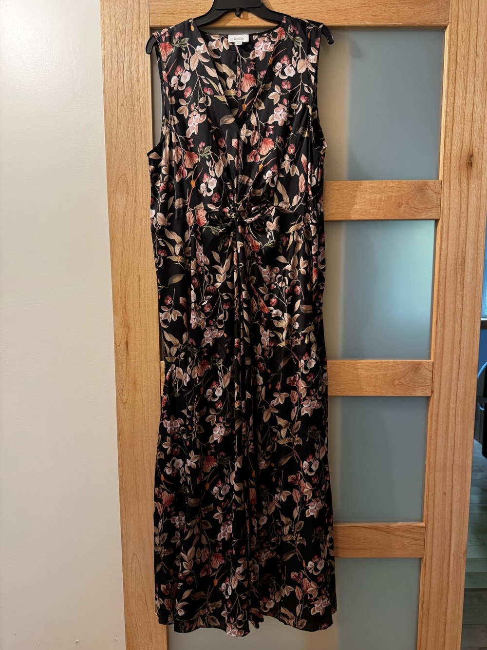 Elegant Black Floral Occasion Dress